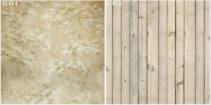 Fox Retro Flower/Wood Double-sided Nano 2 in 1 Photography Backdrop - Foxbackdrop
