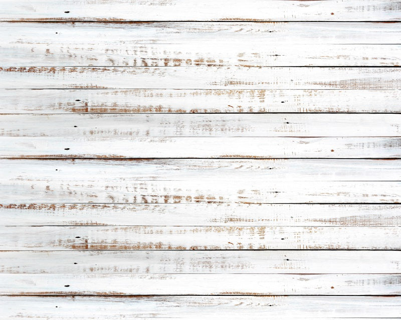 Fox Old White Wooden Board Empty Vintage Rubber Flooring Mat