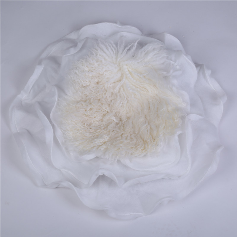 Fox 2pcs Flokati Flower Shaped Posing Pod Nest Layers Blankets - Foxbackdrop
