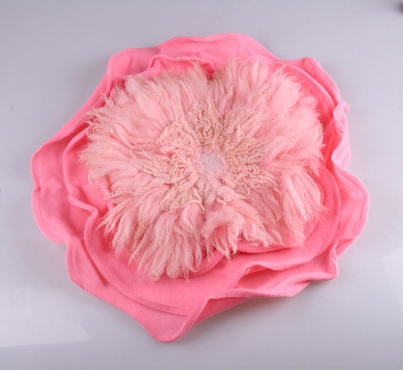 Fox 2pcs Flokati Flower Shaped Posing Pod Nest Layers Blankets - Foxbackdrop