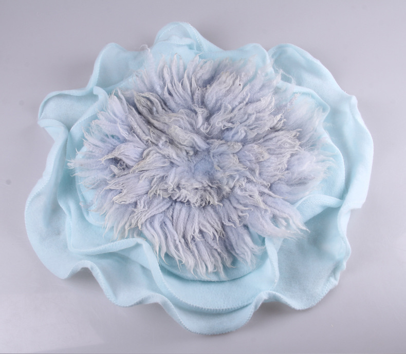 Fox 2pcs Flokati Flower Shaped Posing Pod Nest Layers Blankets - Foxbackdrop