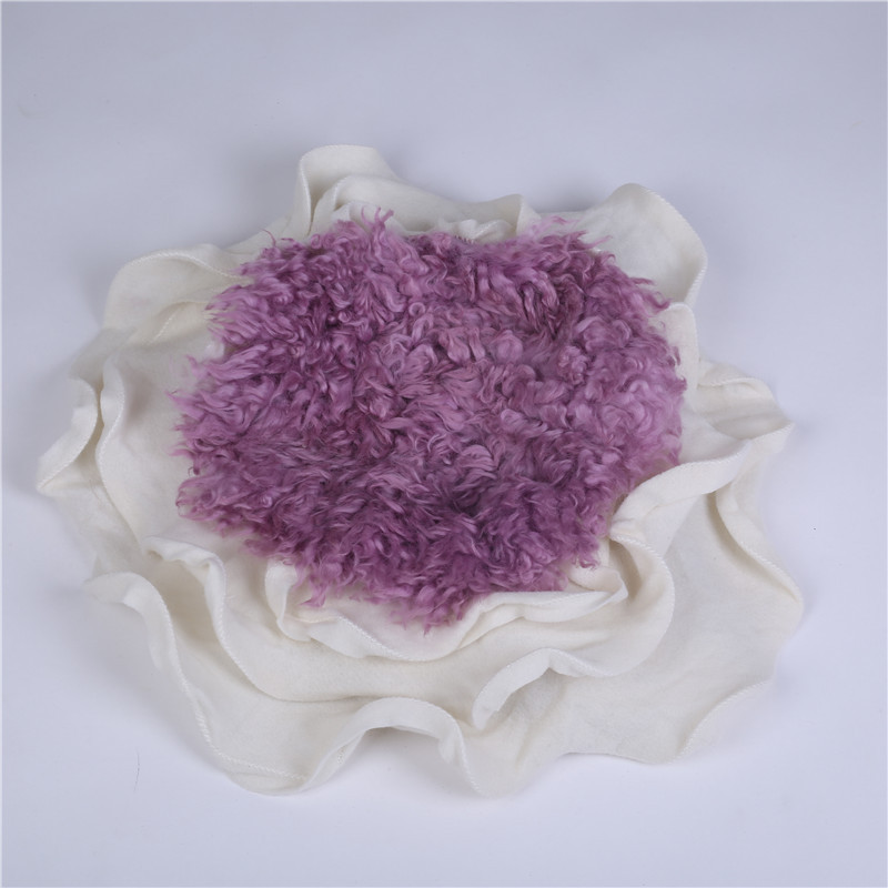 Fox 2pcs Flokati Flower Shaped Posing Pod Nest Layers Blankets - Foxbackdrop