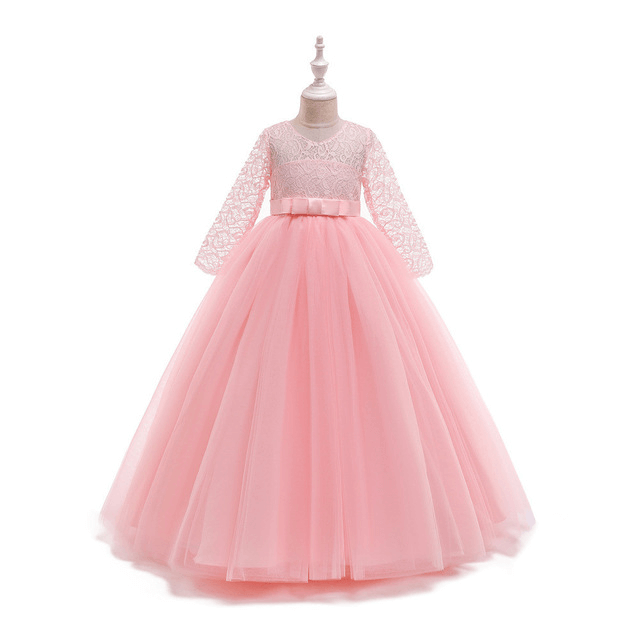 Fox Dress with Long Sleeves Pettiskirt Lace European and American Princess Dress