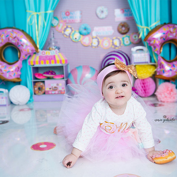 Fox Rolled Vinyl Children Birthday Backdrop by Maria Gabriela - Foxbackdrop
