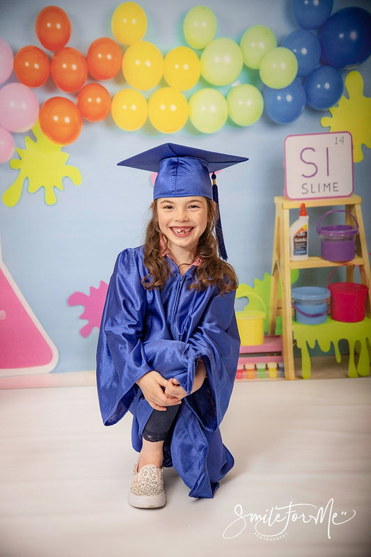 Fox Back To School Vinyl Cake Smash Backdrop with Balloons Designed By Blanca Perez