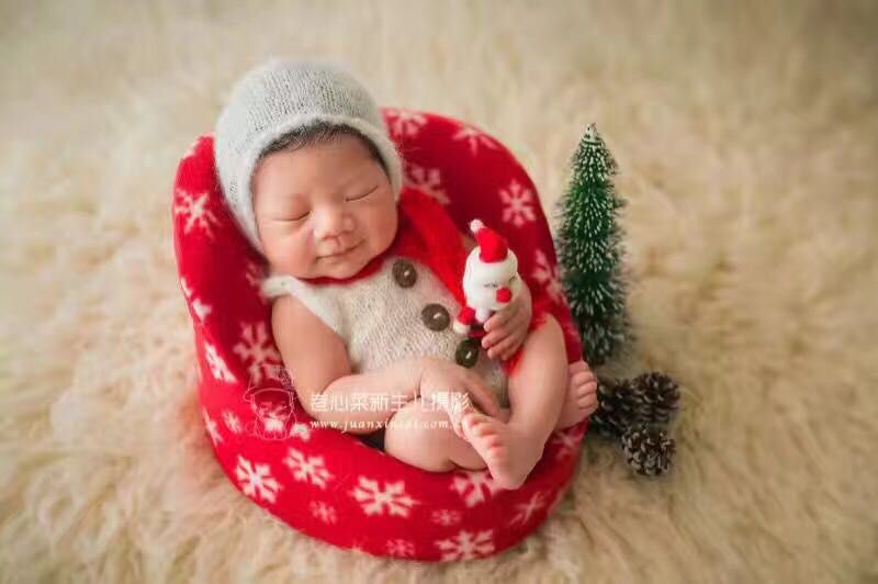 Fox Christmas Photography Props Baby Sofa Christmas Gift Baby Seat
