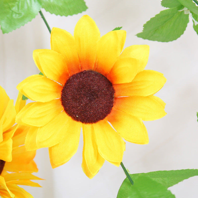 Fox Simulation Sunflower Flower Vine Fake Flower Plastic