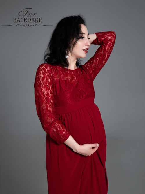 Fox Long Chiffon Woman Maternity Dress for Photography - Foxbackdrop