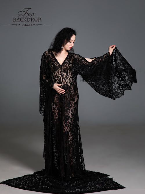 Fox Sexy Lace Mopping Maternity Dress for Photography - Foxbackdrop