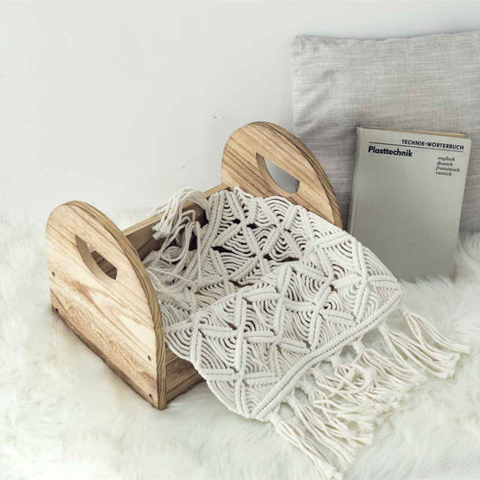 Fox white/brown Newborn Baby Wooden Prop Bed for Photography Props - Foxbackdrop