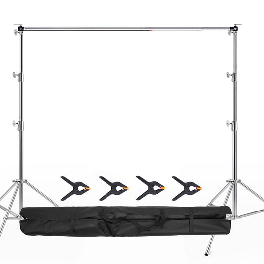 Fox 3x2.8m Stainless Steel Equipment Framework Telescopic Stand Adjustable Photographic Backdrop Display Stand - Foxbackdrop