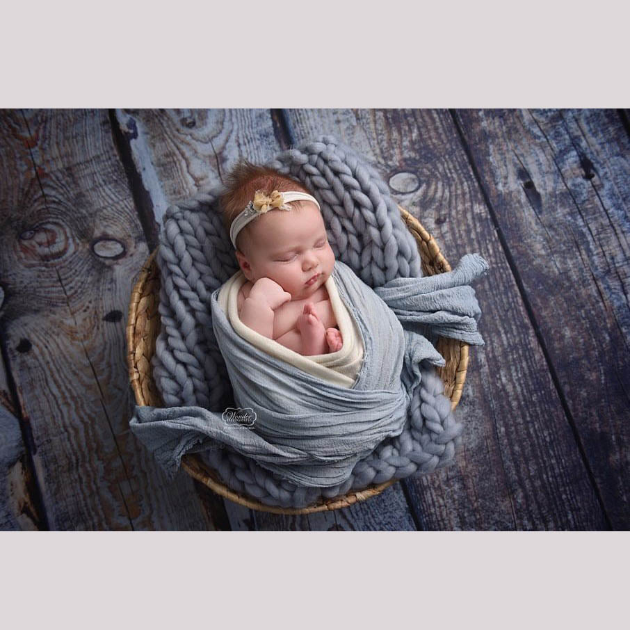 Fox Retro Wood Newborn Photos Rubber Mat Flooring - Foxbackdrop