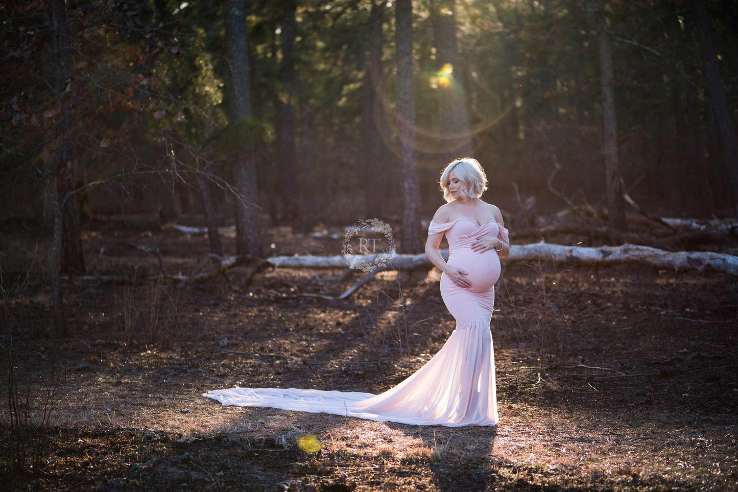 Fox Off the Shoulder Mermaid Long Maternity Dress for Photoshoot