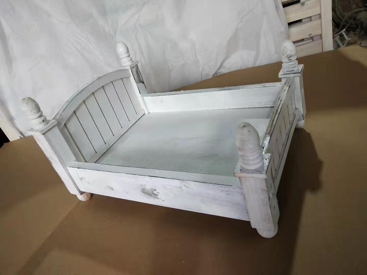 RTS Fox Wooden Bed for Newborn Baby Photo Prop - Foxbackdrop