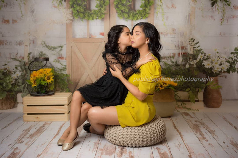 Fox Vinyl Rolled Spring Green Leaves Photography Backdrop Designed by Jia Chan - Foxbackdrop