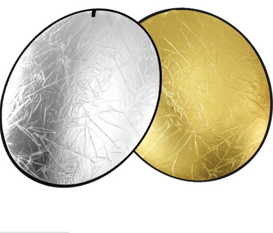 Fox 2-In-1 Golden Silver Light 60cm Round Photography Reflector For Studio Photography Lighting and Lighting Prop - Foxbackdrop