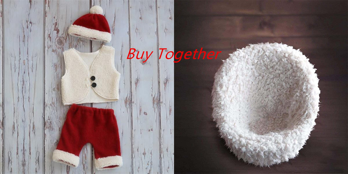 Buy Together Fox 1pc Mini Fur Sofa with 1 Set Christmas Baby Vest Outfits - Foxbackdrop