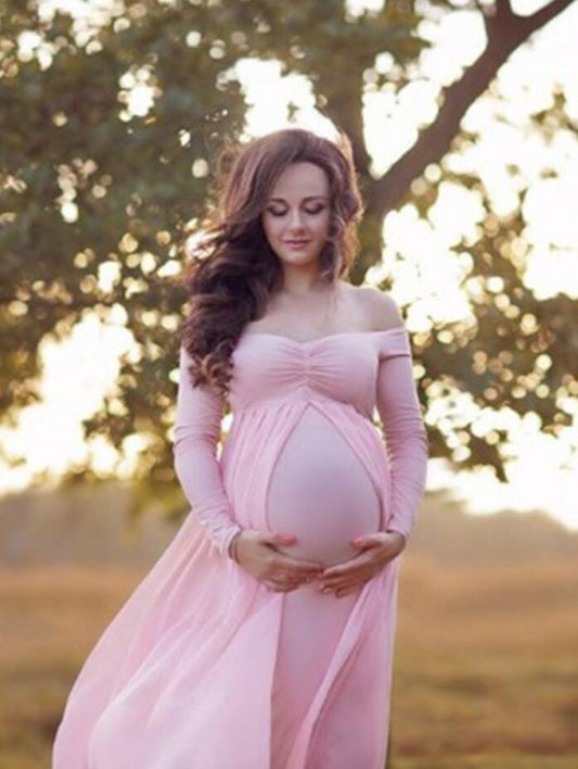 Fox Mopping long maternity skirt Maternity Dress for Photography