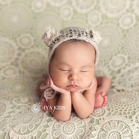 Fox 87x134cm White Lace Boho Blanket Layers for Newborn Photography Prop - Foxbackdrop