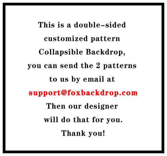 Fox Custom Made Collapsible Backdrop 5X6.5ft(1.5x2m) 2-in-1