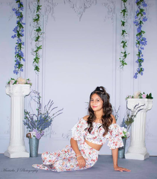 Fox Retro White Wall Door Vinyl Backdrop for Photography