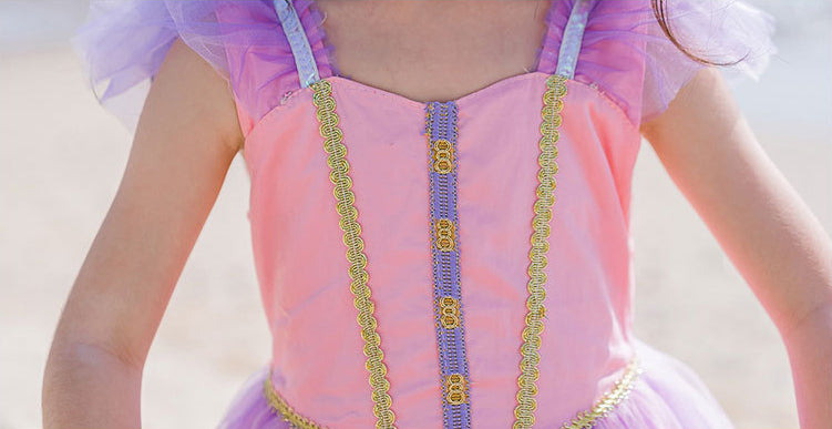 Fox Children's Clothing New Rapunzel Dress Girls Lavender Dress Halloween Costumes