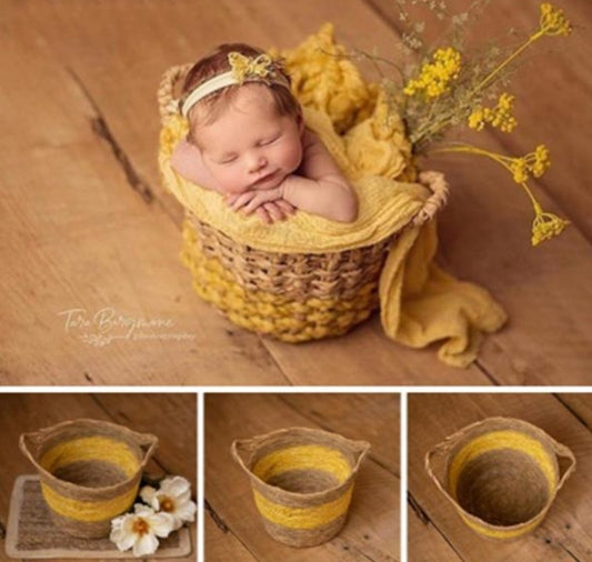 Fox Woven Basket for Newborn Photoshoot Photo Prop - Foxbackdrop