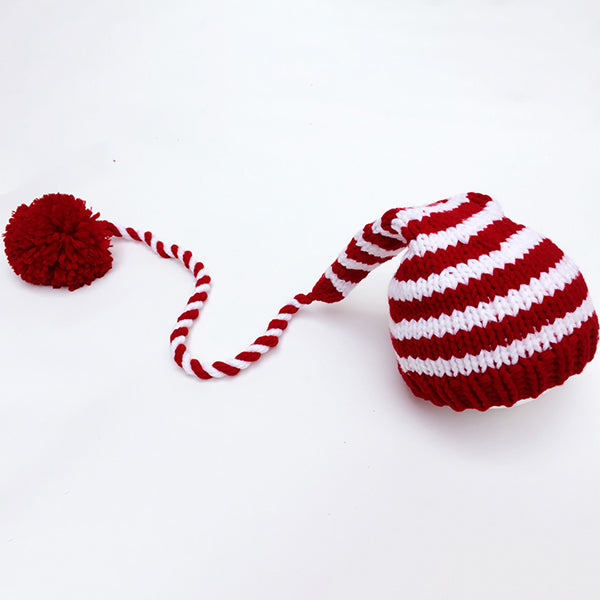 Fox Christmas Gift Baby Weave Long Tail Hat for Photography Prop Outfits - Foxbackdrop