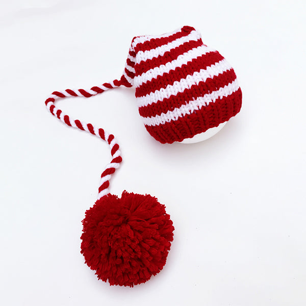 Fox Christmas Gift Baby Weave Long Tail Hat for Photography Prop Outfits - Foxbackdrop