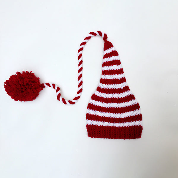 Fox Christmas Gift Baby Weave Long Tail Hat for Photography Prop Outfits - Foxbackdrop