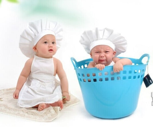 Fox White Kids Kitchen Cook Outfit Clothes Photo Prop for Photoshoot - Foxbackdrop