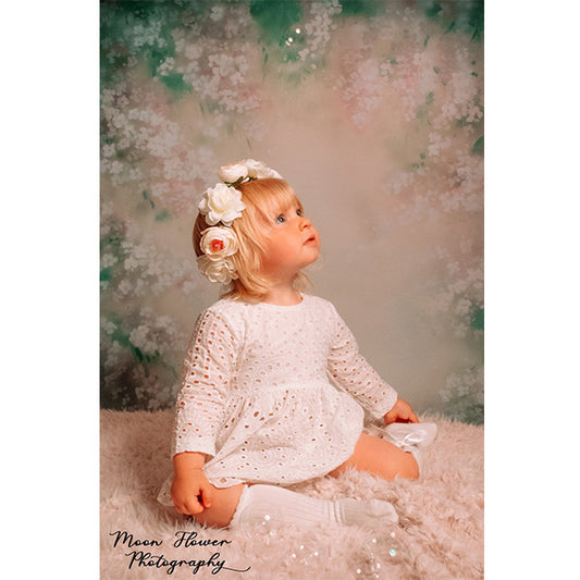 Fox Rolled Little White Flowers Dreamy Vinyl Backdrop - Foxbackdrop