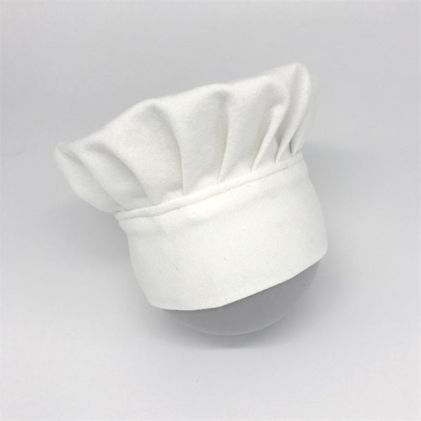 Fox Newborn Baby White Cotton Chef Hat Photo Prop - Foxbackdrop
