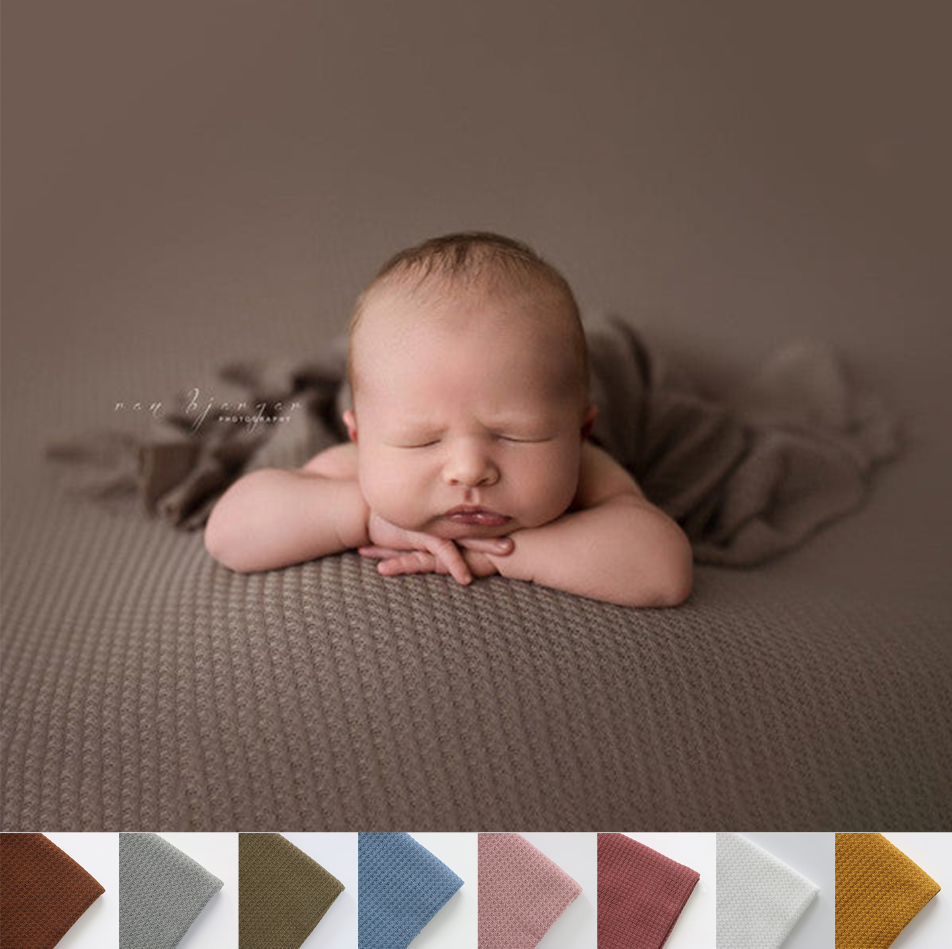 Fox 160x150cm Baby Newborn Posing Lattice Blankets Soft Fabric for Photograph