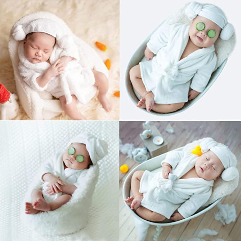 Fox Newborn Baby Bathrobe Photo Prop for Photoshoot