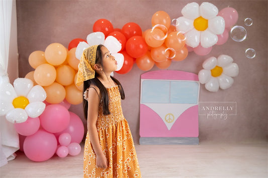 Fox Flower Balloons Cakesmash Vinyl Backdrop Designed By Blanca Perez