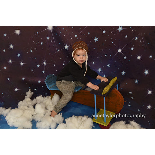 Fox Stary Night Children Vinyl Backdrop - Foxbackdrop