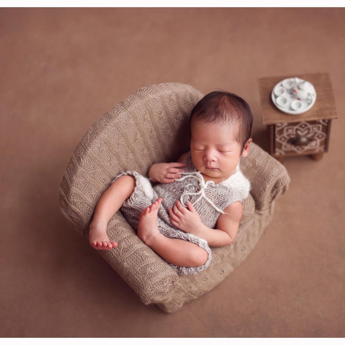 Fox Newborn Baby Small Sofa Photo Props Decoration - Foxbackdrop