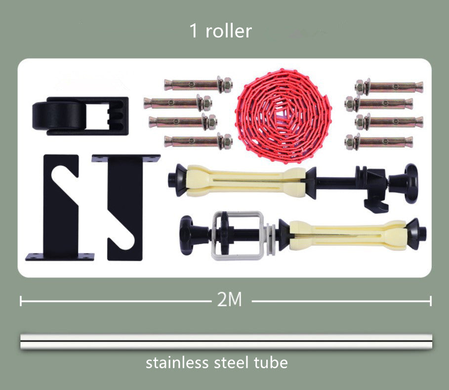 Photography Backdrop Prop Roller Wall Mounting Manual Background Support System with 2m Stainless Steel Tube - Foxbackdrop