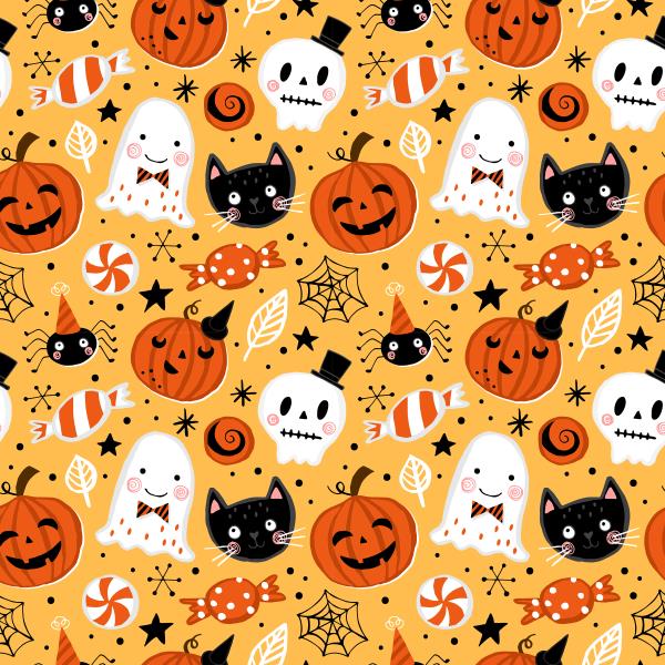 Buy Sale Fox Cute Yellow Halloween Vinyl/Fabric Background for ...