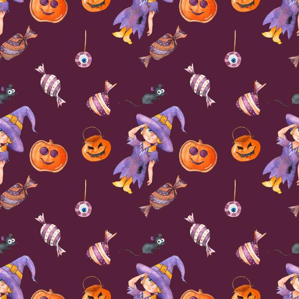 Fox Cute Purple Children Halloween Holiday Vinyl Backdrop - Foxbackdrop
