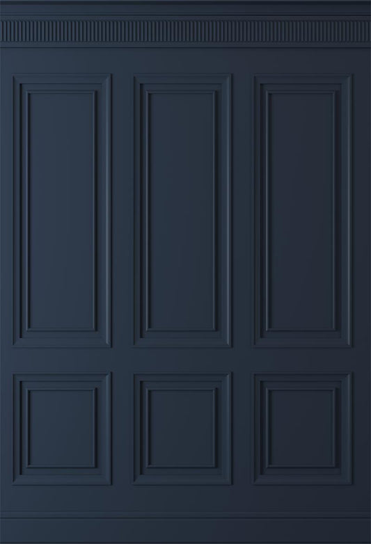 Fox Dark Blue Retro Door Vinyl Backdrop for Photography