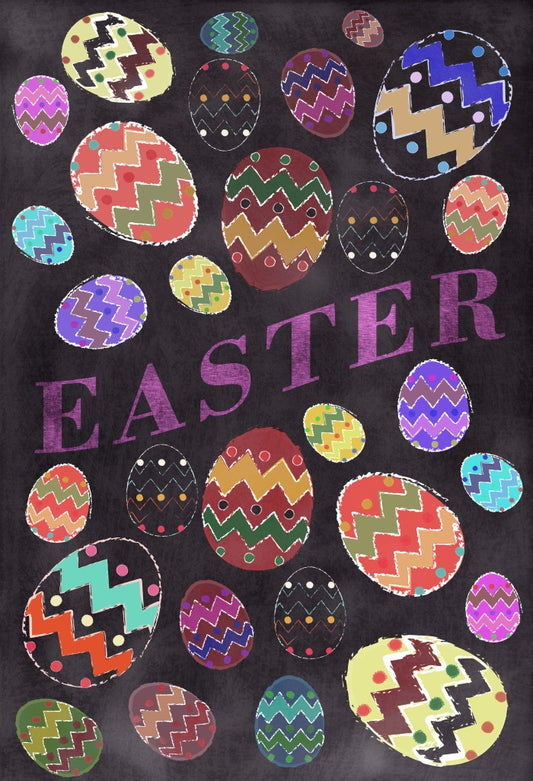 Fox Colorful Easter Eggs Vinyl Photography Backdrop