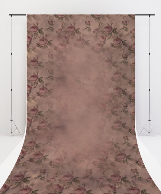 Fox Sweep Fabric Backdrop Dark Brown Rose for Photography