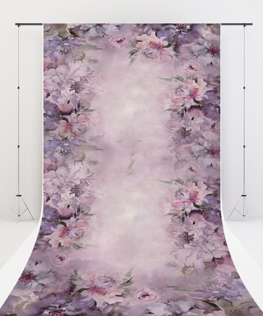 Fox Sweep Fabric Backdrop Purple Peony for Photography