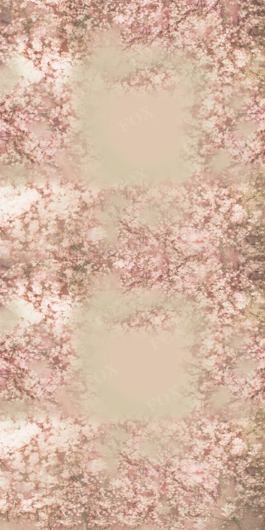 Fox Sweep Fabric Backdrop Small Flowers Spring for Photography