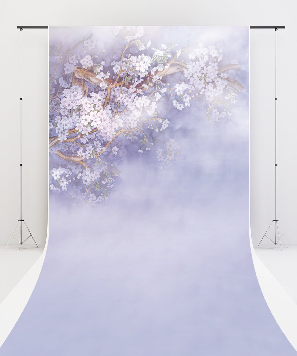Fox Sweep Fabric Backdrop Lilac Floral for Photography