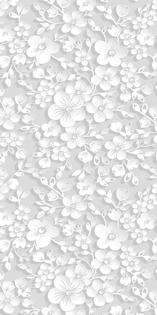 Fox Sweep Fabric Backdrop White Flower for Photography
