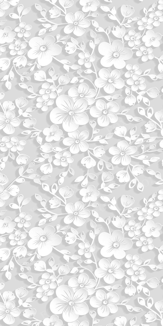 Fox Sweep Fabric Backdrop White Flower for Photography