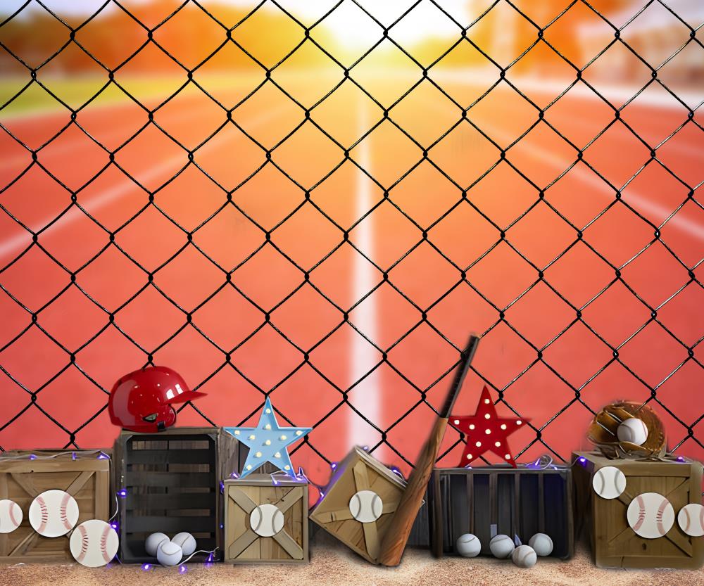 Fox Sport Tennis Court Wire Fabric/Vinyl Backdrop for Photography Designed by JT photography